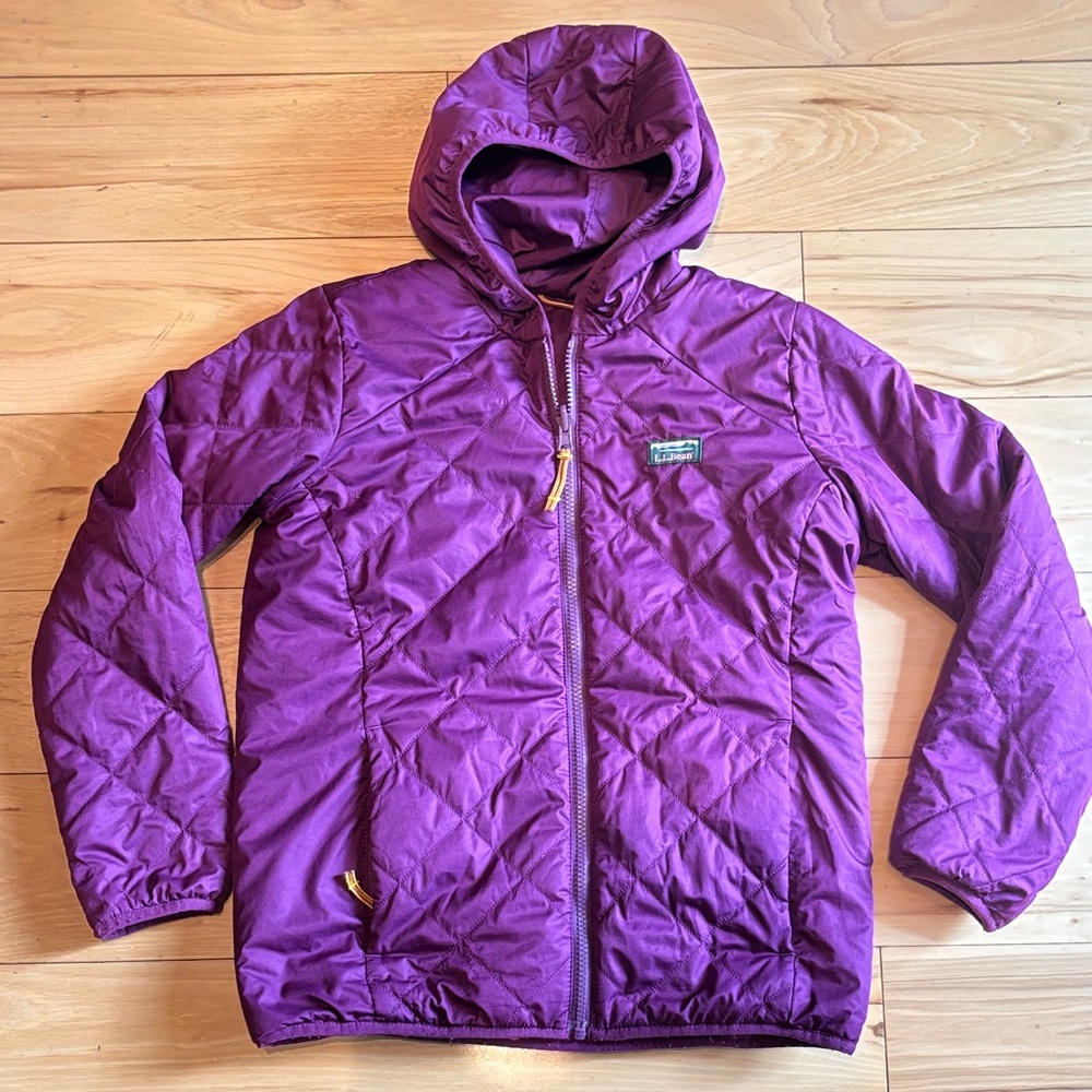 LL Bean Reversible Kids Size L Purple Jacket